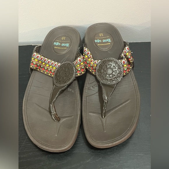 Women’s Skechers Brown Tone‎ Ups Sandal Size 10 Tone Up While You Walk - Picture 1 of 7